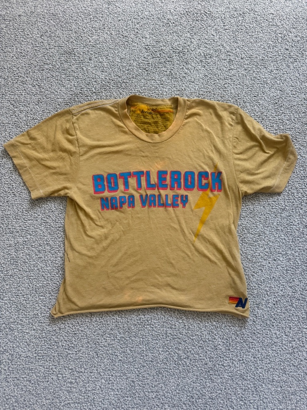 Aviator Nation Bottlerock Napa Valley Mustard Yellow Graphic Tee